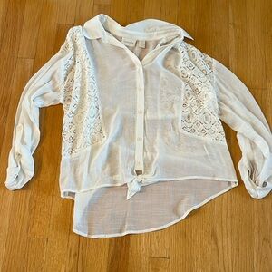 Chicos off white beautiful lace top